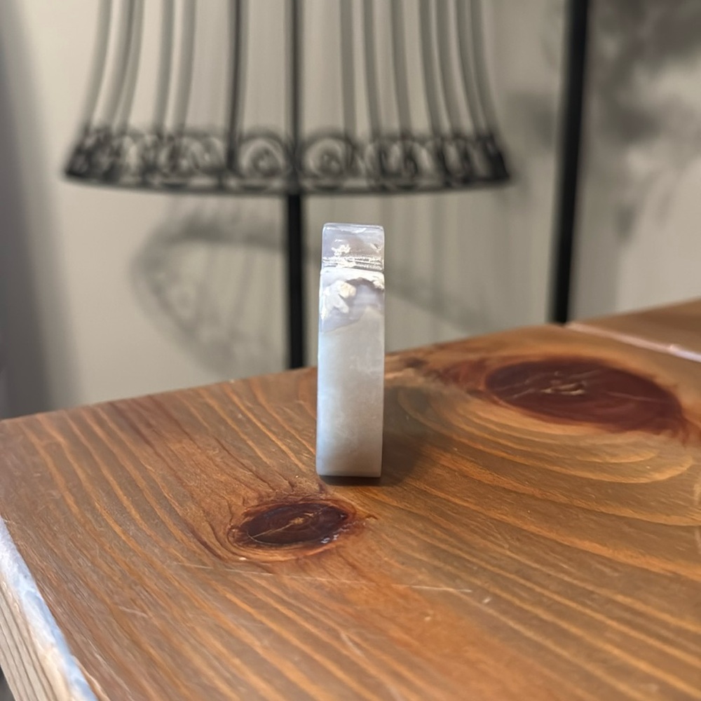 Druzy Agate Stone Carved Apple - Picture 2 of 4